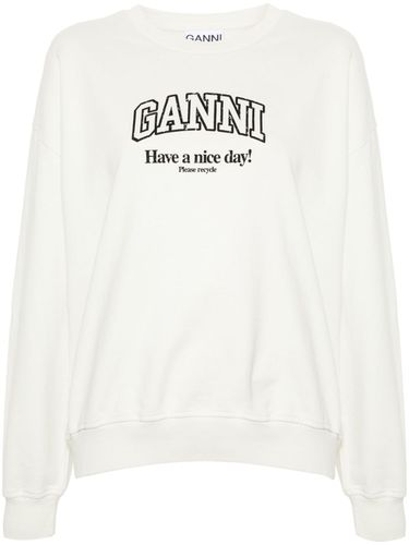 Organic Cotton Oversized Sweatshirt - Ganni - Modalova