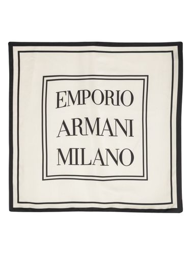 EMPORIO ARMANI - Logo Silk Foulard - Emporio Armani - Modalova