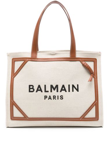 B-army Medium Canvas And Leather Tote Bag - Balmain - Modalova