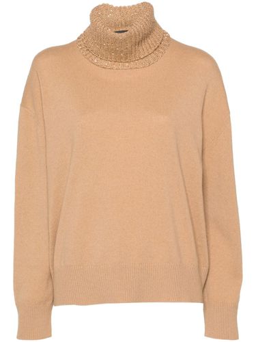 Wool And Silk Blend Turtleneck Sweater - Fabiana Filippi - Modalova