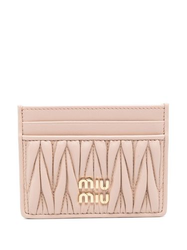 Matelassé Leather Card Case - Miu Miu - Modalova