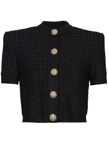 BALMAIN - Monogram Cropped Cardigan - Balmain - Modalova