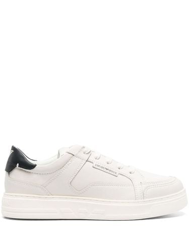 Logo Leather Sneakers - Emporio Armani - Modalova