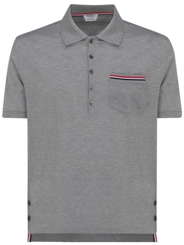 THOM BROWNE - Rwb Cotton Polo Shirt - Thom Browne - Modalova