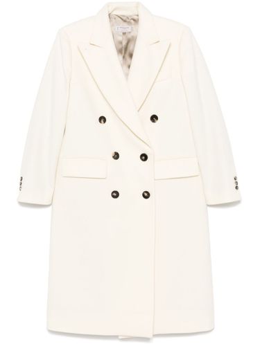 Wool Double-breasted Coat - Alberto Biani - Modalova