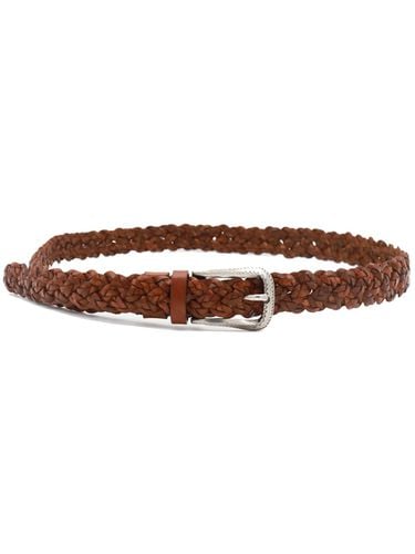 Weaved Leather Belt - Brunello Cucinelli - Modalova