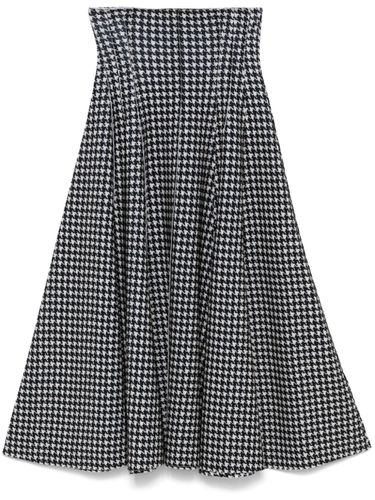 Houndstooth Long Skirt - Norma Kamali - Modalova