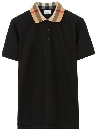 Check Collar Cotton Polo Shirt - Burberry - Modalova