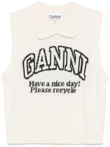 GANNI - Logo Wool Vest - Ganni - Modalova