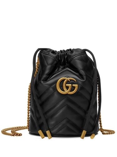 Gg Marmont Mini Leather Bucket Bag - Gucci - Modalova