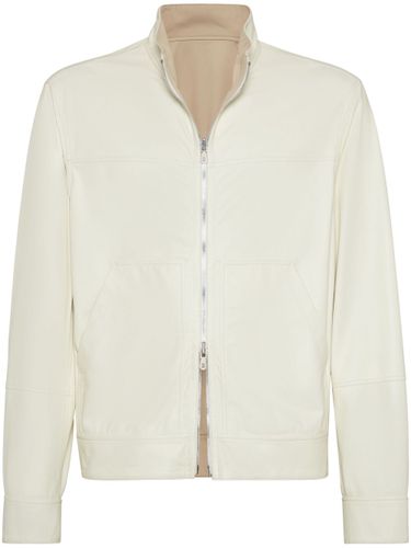 Reversible Leather Bomber Jacket - Brunello Cucinelli - Modalova