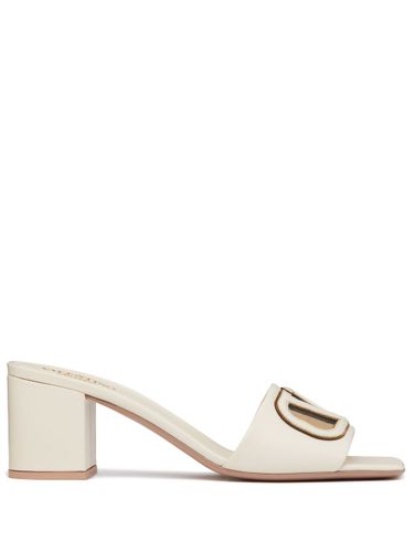 Vlogo Cut-out Leather Mules - Valentino Garavani - Modalova