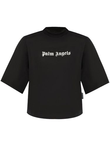 Classic Logo Cropped T-shirt - Palm Angels - Modalova