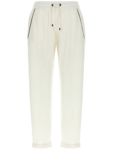 Cotton And Silk Blend Trousers - Brunello Cucinelli - Modalova