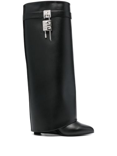 GIVENCHY - Shark Lock Leather Boots - Givenchy - Modalova