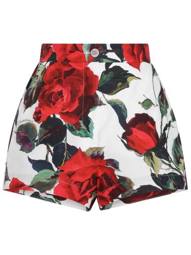 Printed Cotton Shorts - Dolce & Gabbana - Modalova