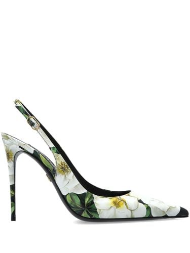 Printed Leather Slingback Pumps - Dolce & Gabbana - Modalova