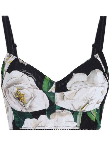 Printed Cropped Top - Dolce & Gabbana - Modalova