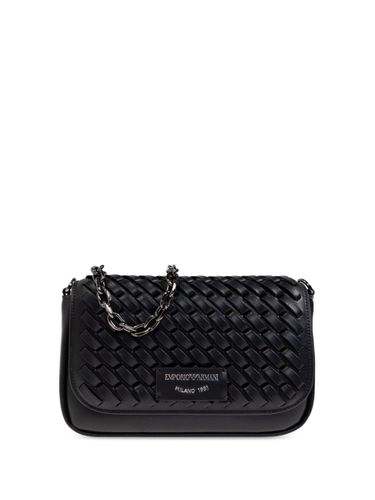 Leather Wallet On Chain - Emporio Armani - Modalova