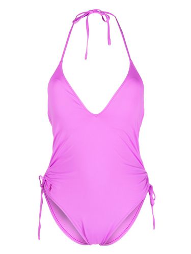 Swimsuit With Embroidered Logo And Ruched Details - Polo Ralph Lauren - Modalova