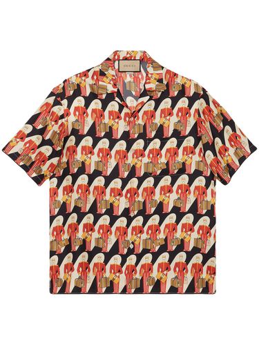 GUCCI - Printed Silk Twill Shirt - Gucci - Modalova