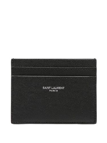 Leather Wallet With Logo - Saint Laurent - Modalova