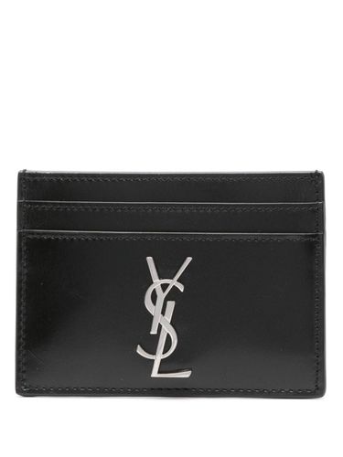 Leather Wallet With Logo - Saint Laurent - Modalova