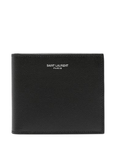 Leather Wallet With Logo - Saint Laurent - Modalova