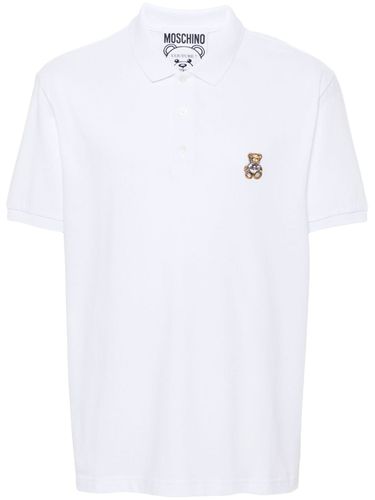 Cotton Polo Shirt With Logo - Moschino - Modalova