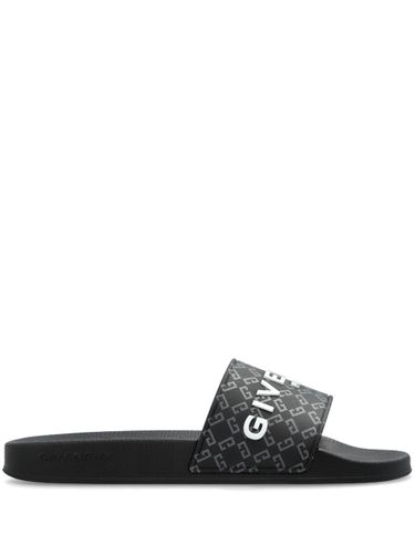 Slide Sandals With Embossed Logo - Givenchy - Modalova