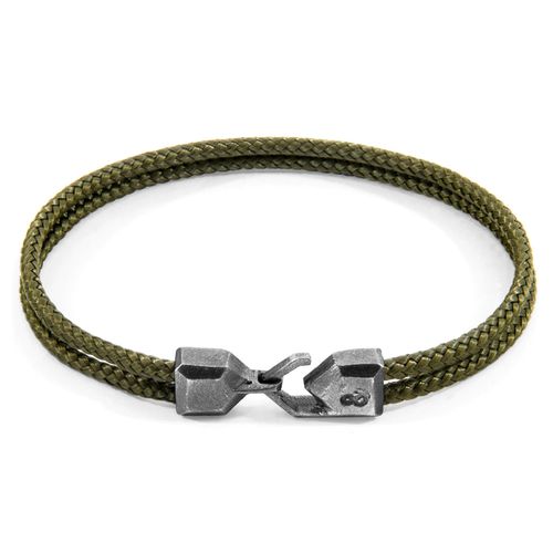 Khaki Cromer Silver and Rope Bracelet - ANCHOR & CREW - Modalova
