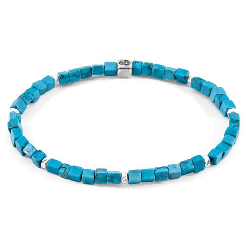 Turquoise Tekapo Silver and Stone Bracelet - ANCHOR & CREW - Modalova