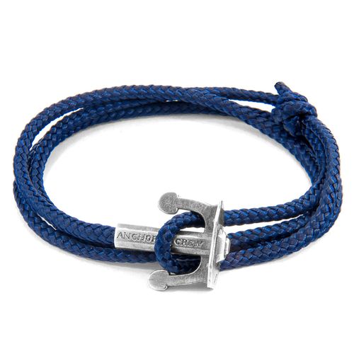 Union Anchor Silver and Rope Bracelet - ANCHOR & CREW - Modalova