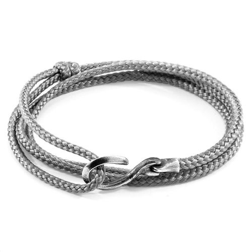 Classic Heysham Silver and Rope Bracelet - ANCHOR & CREW - Modalova