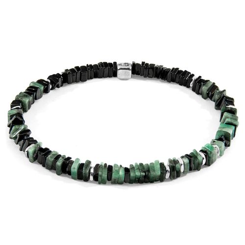 Emerald Innot Silver and Stone Bracelet - ANCHOR & CREW - Modalova