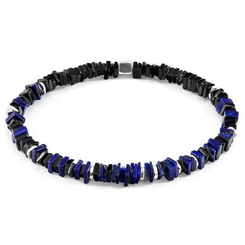 Lapis Lazuli Innot Silver and Stone Bracelet - ANCHOR & CREW - Modalova