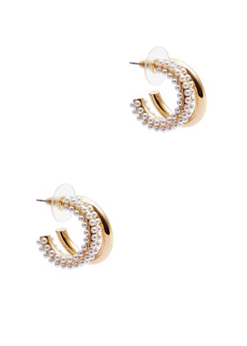 Embellished Double Hoop Earrings - - One Size - Kenneth Jay Lane - Modalova