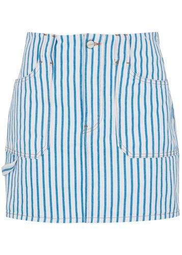 Striped Denim Mini Skirt - - 12 - Ganni - Modalova