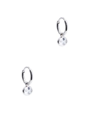 Orbit 14kt White Gold Hoop Earrings - - One Size - By Pariah - Modalova