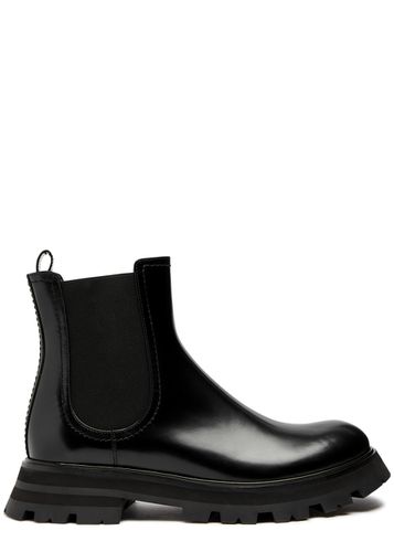 Glossed Leather Chelsea Boots - - 3 - Alexander McQueen - Modalova
