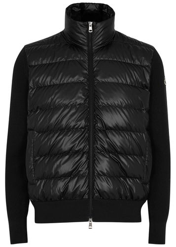 Quilted Shell and Wool Jacket - - L, Men's Designer Shell Jacket, Male - L - Moncler - Modalova
