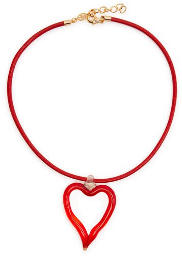 Heart Of Glass XL Leather Cord Necklace - - One Size - Sandralexandra - Modalova