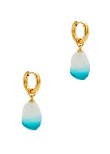 XS Glass Baroque Pearl 18kt Gold-plated Hoop Earrings - - One Size - Sandralexandra - Modalova