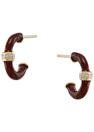 Erin Enamelled Hoop Earrings - - One Size - V by Laura Vann - Modalova