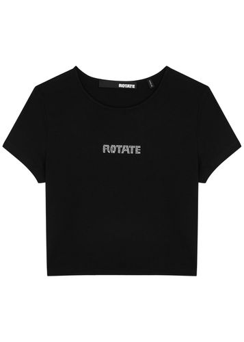 Logo Cropped Jersey T-Shirt, T-Shirt, - 12 - ROTATE Birger Christensen - Modalova