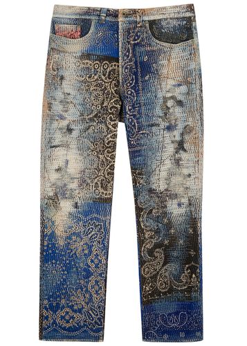 Boro Patchwork Distressed Straight-leg Jeans - - XL - Proleta Re Art - Modalova