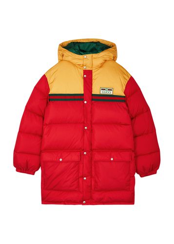 Kids Colour-blocked Quilted Shell Jacket - Gucci - Modalova