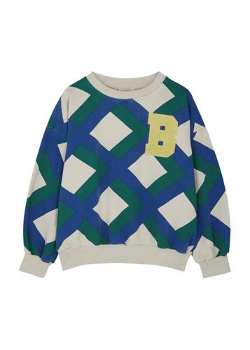 Kids Giant Check Printed Cotton Sweatshirt - - 2 Years - BOBO CHOSES - Modalova