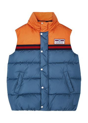 Kids Colour-blocked Quilted Shell Gilet - Gucci - Modalova