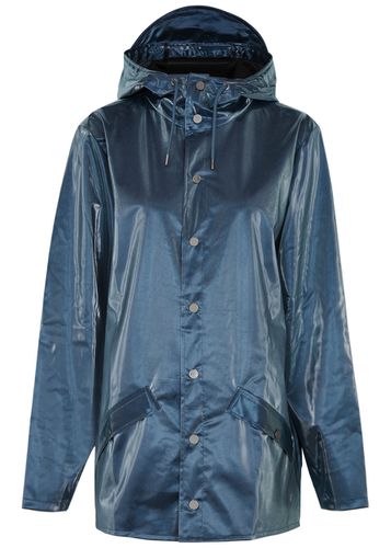 W3 Hooded Rubberised Jacket - - L - Rains - Modalova